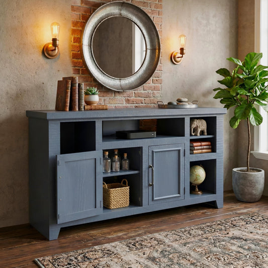 Bowen 60' TV-Konsole, Schiefergrau Blau