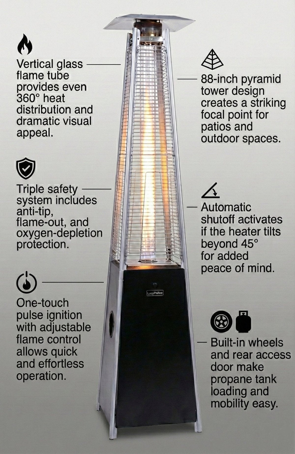 Apex Flame Outdoor Flammenwärmer, Mocha