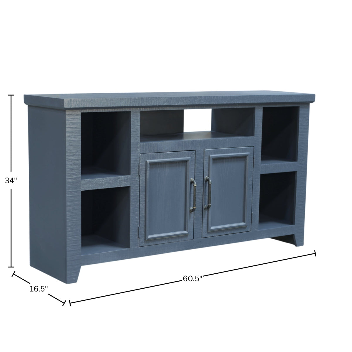Bowen 60' TV-Konsole, Schiefergrau Blau
