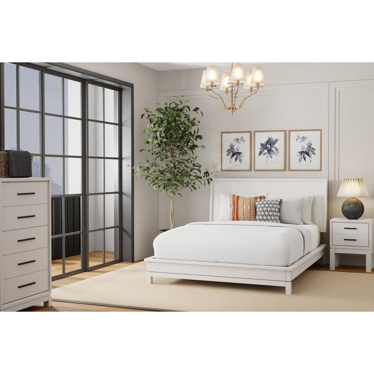 Nova Platform Bed - Chalk Weiß