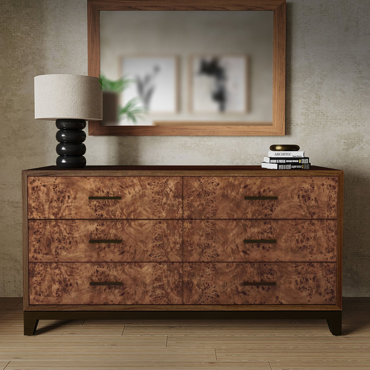 Owen Dresser mit Beinen, Walnuss