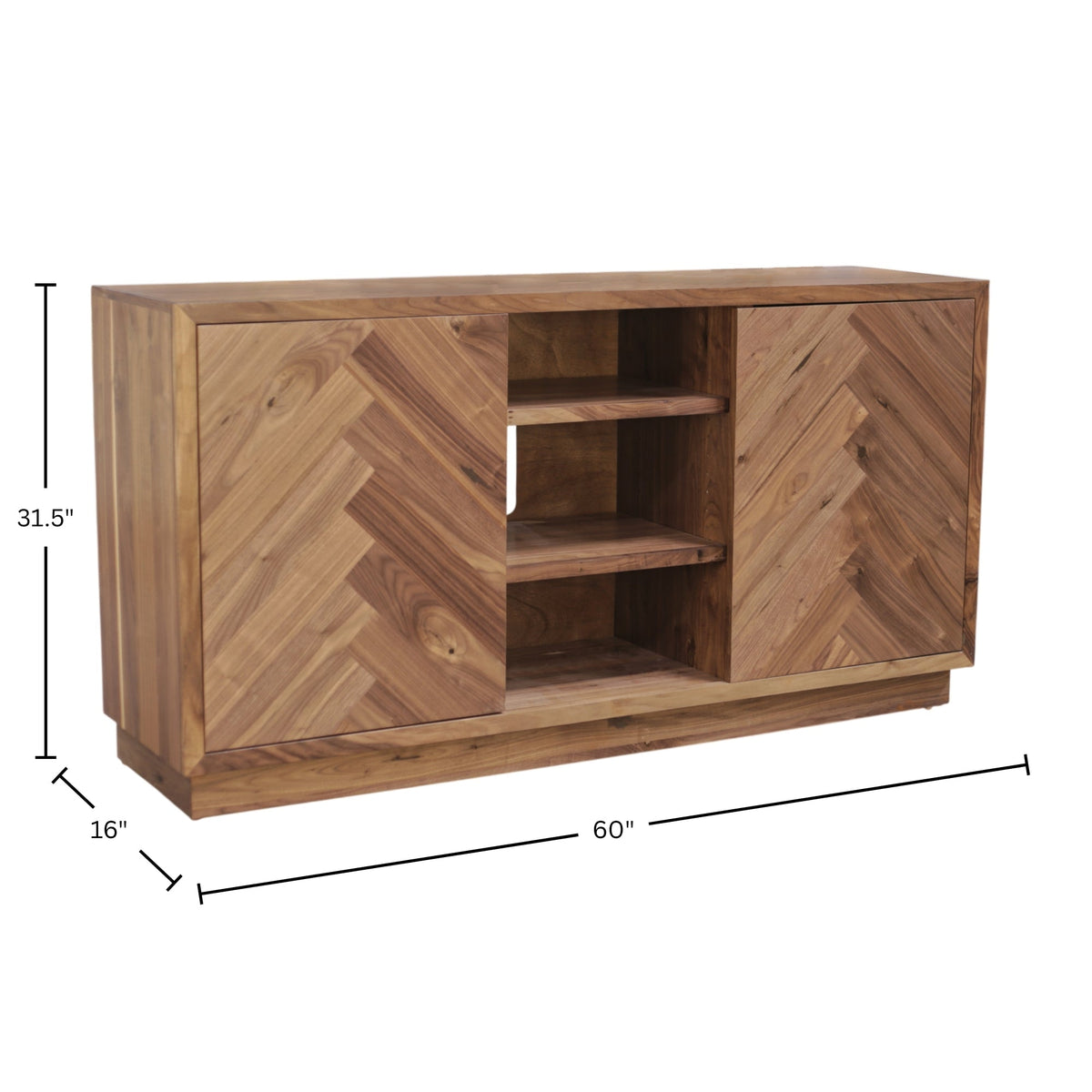 Russo 60' Modern Walnut Sideboard