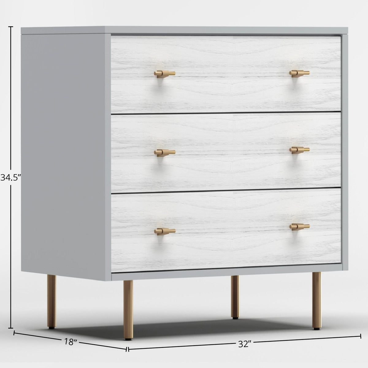 Saige Accent Chest, verwittert weiß