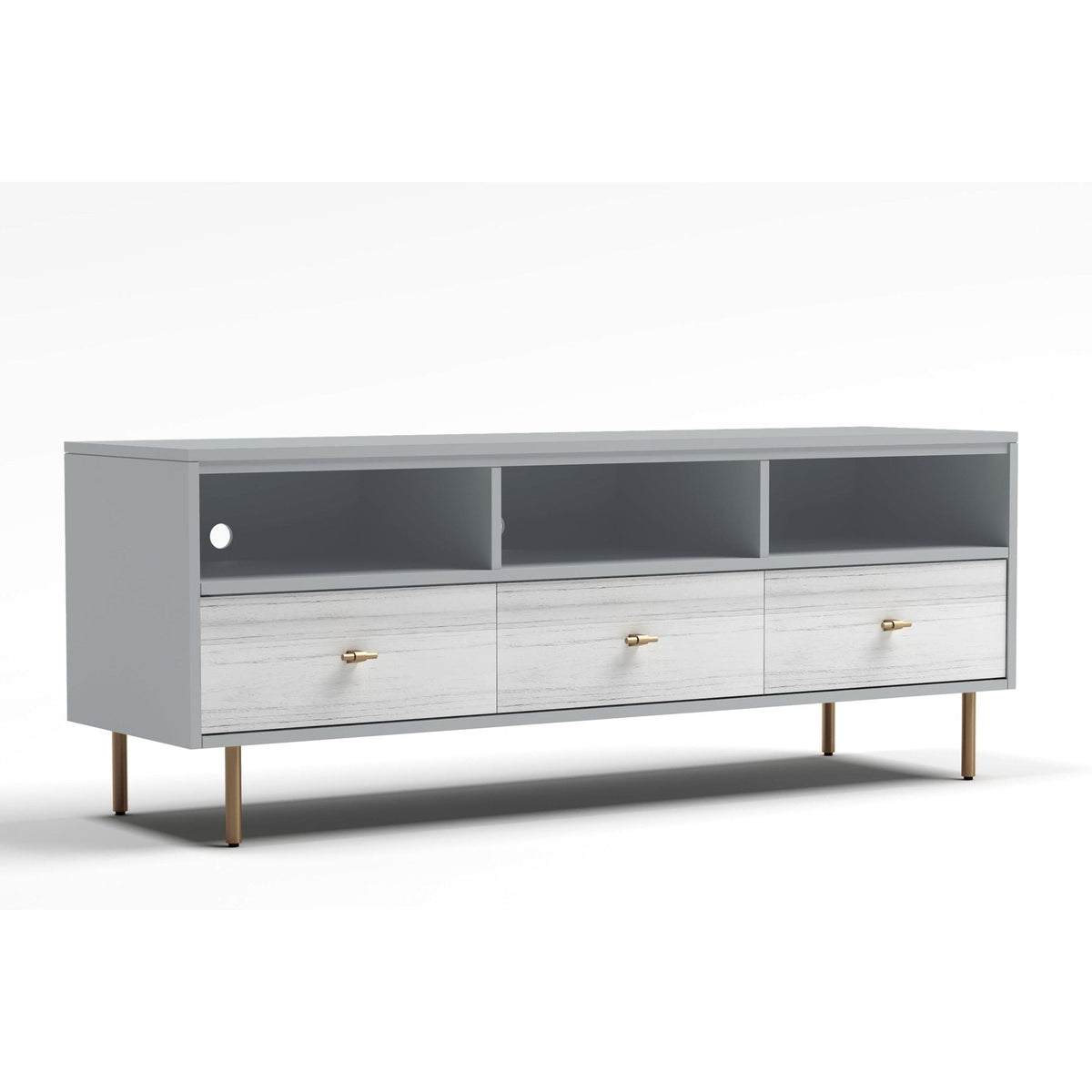 Saige TV Konsole, Weathered Weiß