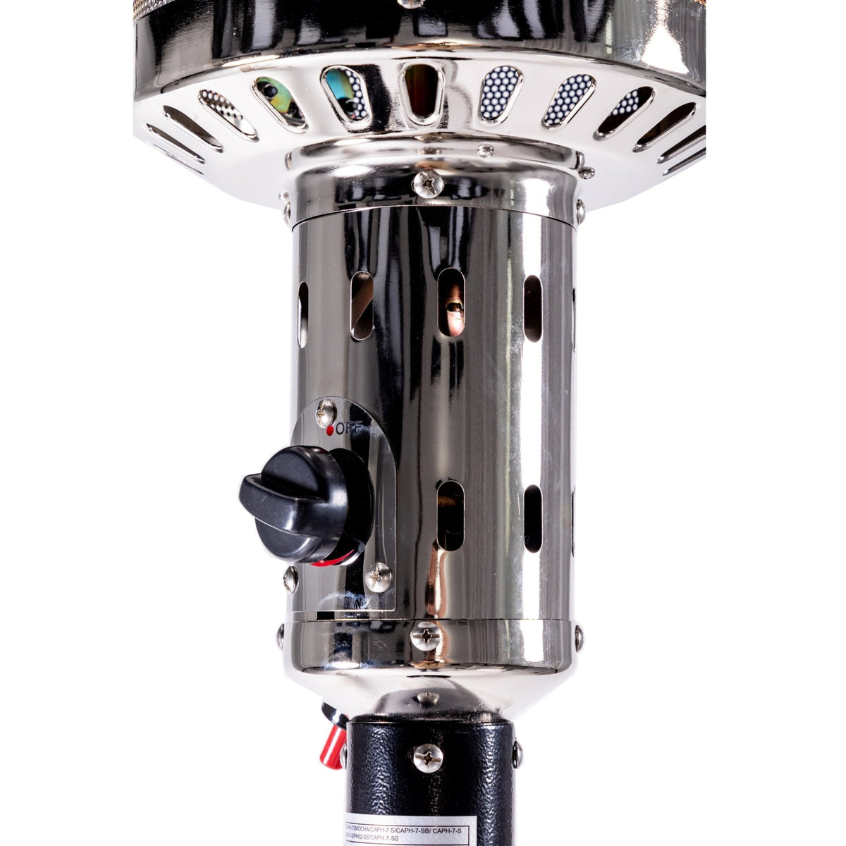 Solara Stand Patio Heater, Hammered Schwarz