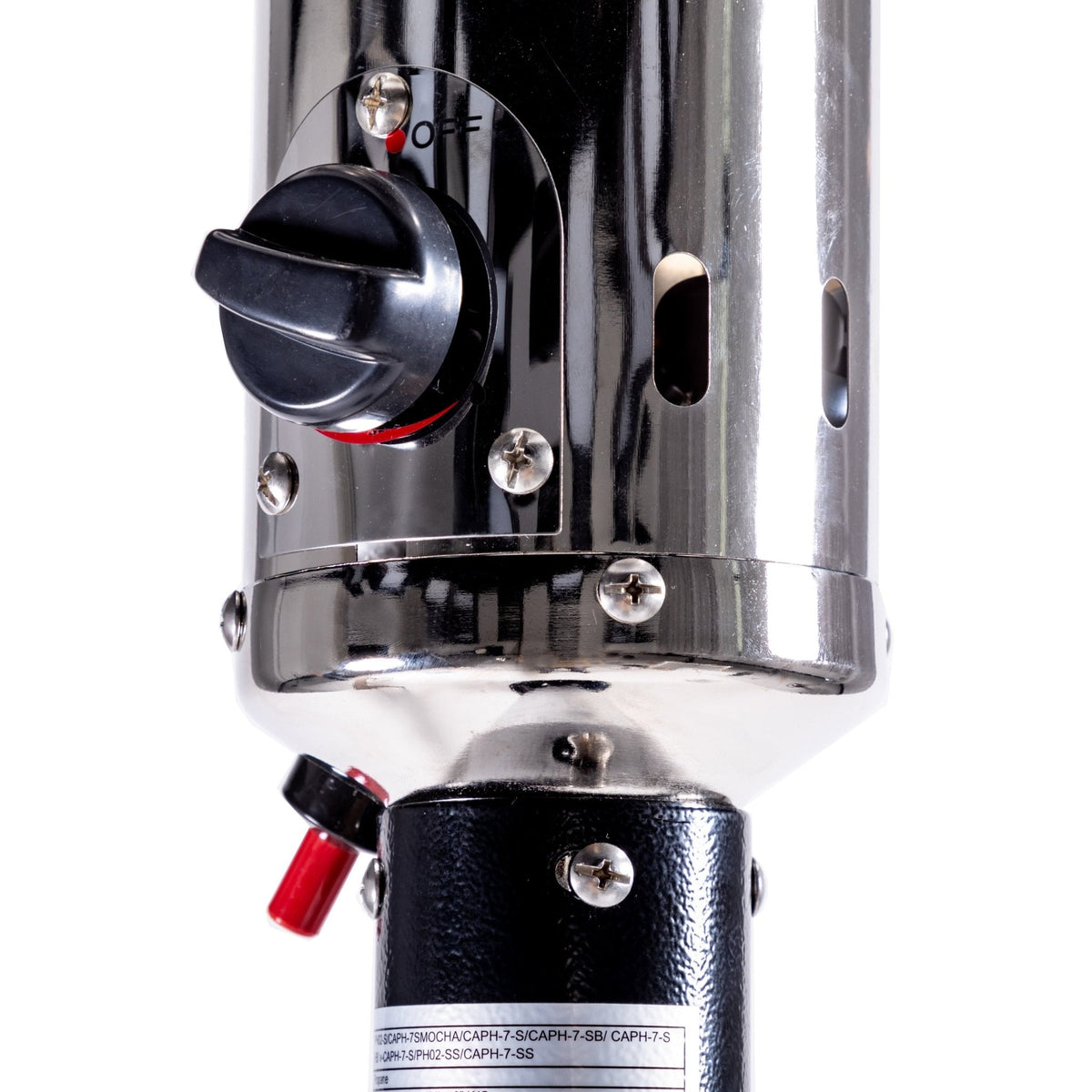 Solara Stand Patio Heater, Hammered Schwarz