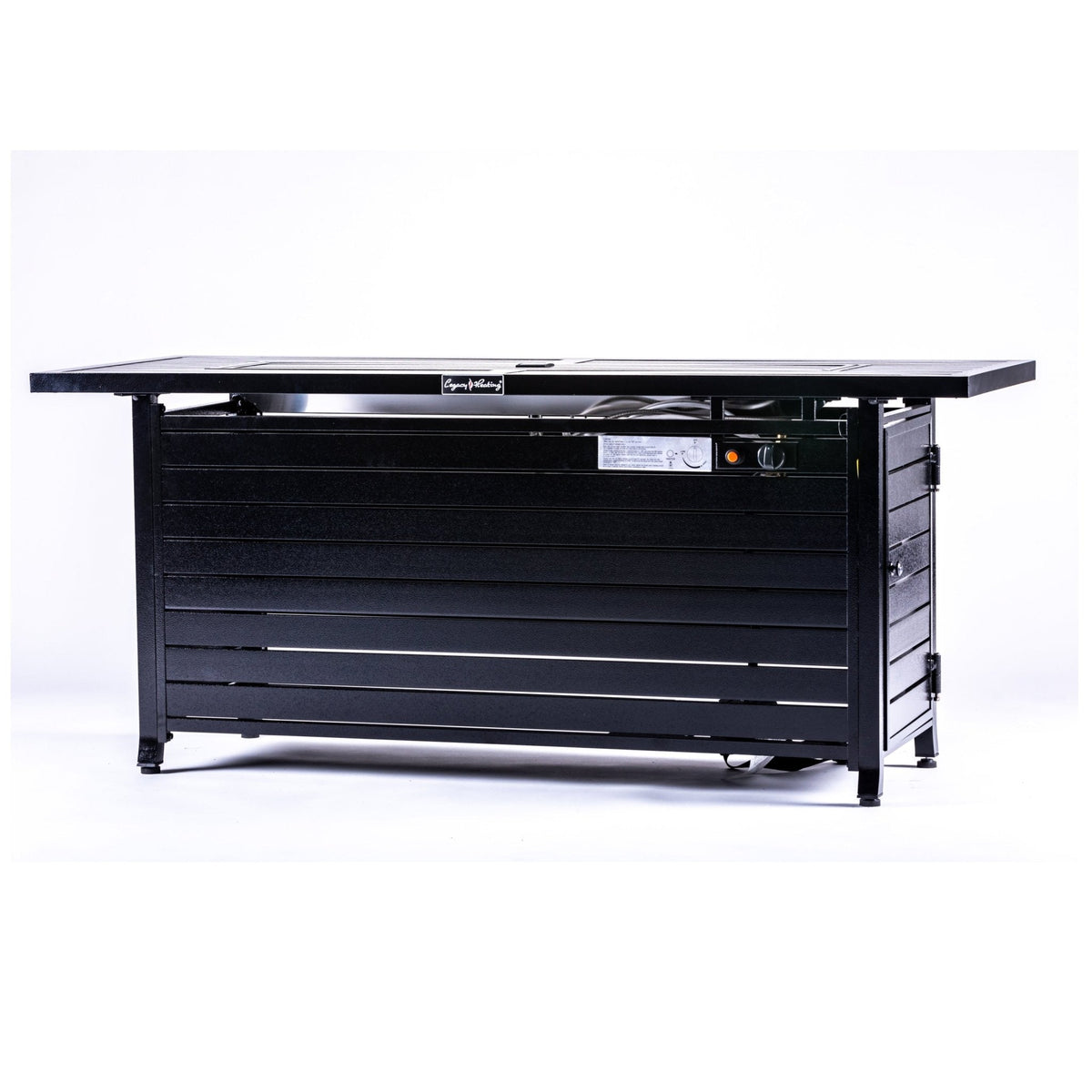 Vista Rechteckiger Feuerstellentisch, Hammered Schwarz