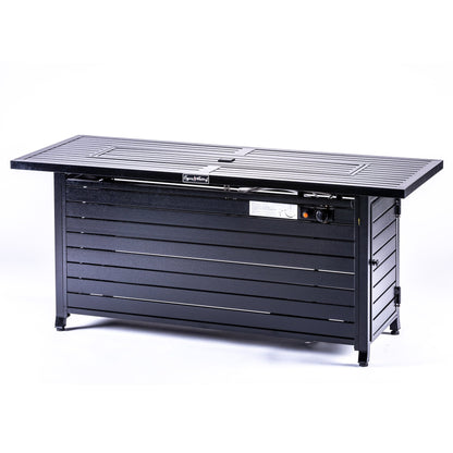 Vista Rechteckiger Feuerstellentisch, Hammered Schwarz