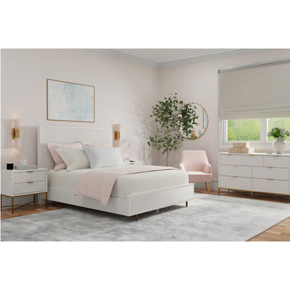 Weiße Perle Bett