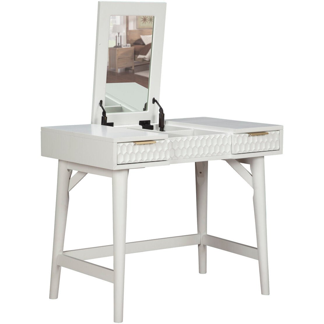 Weiß Perle Schlafzimmer Vanity Desk