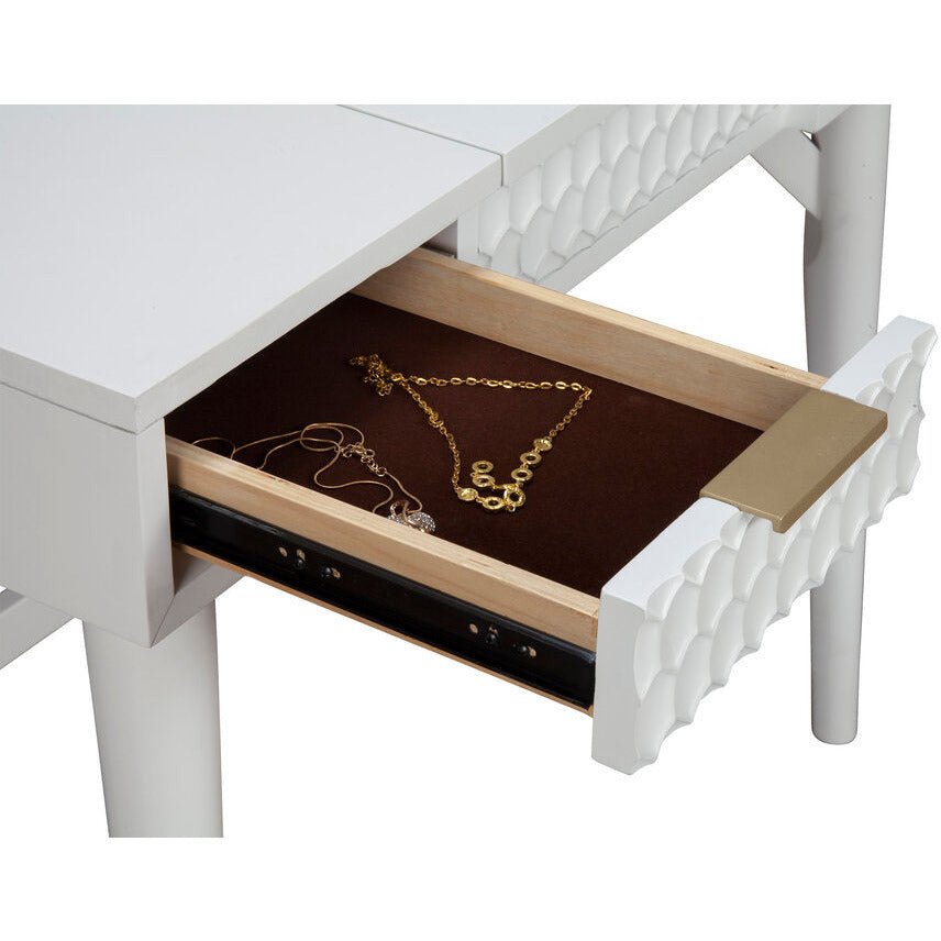 Weiß Perle Schlafzimmer Vanity Desk