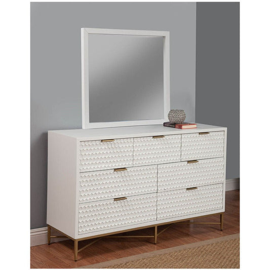 Weiß Perle Dresser und Mirror